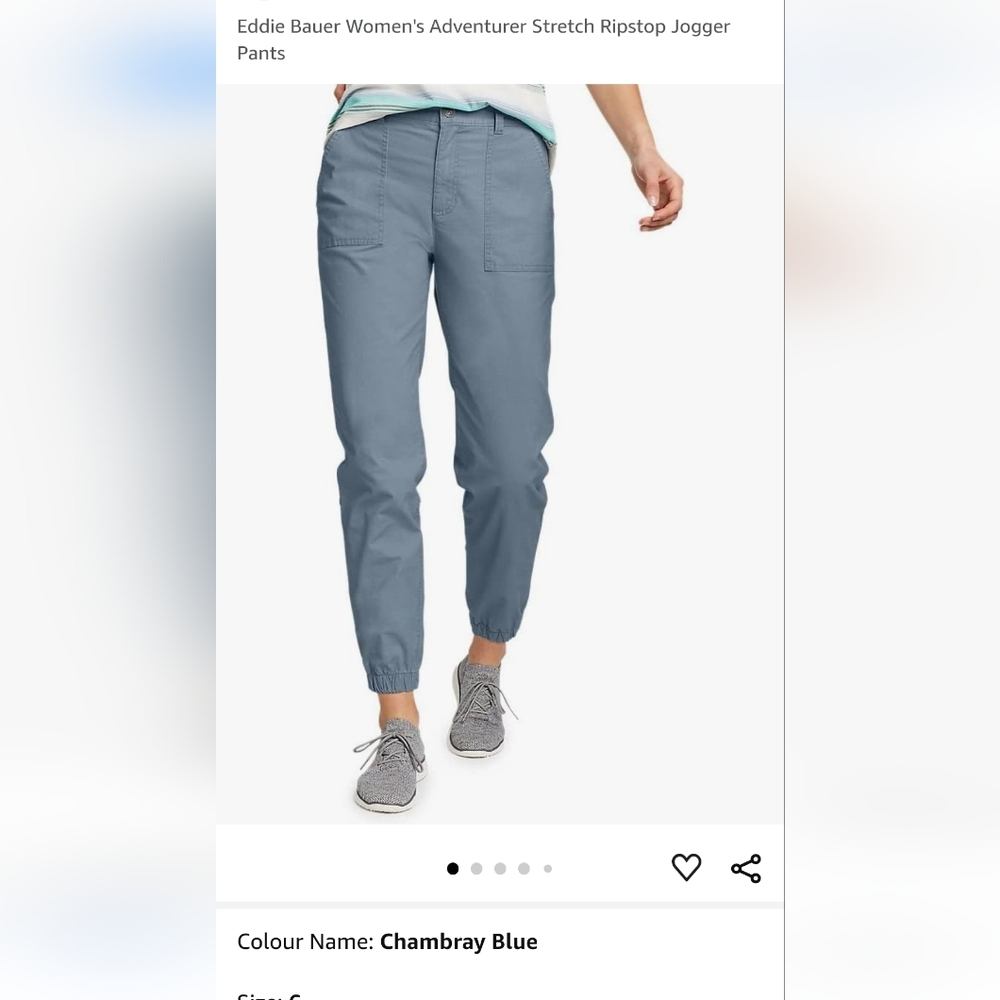 Eddie Bauer ripstop jogger size 6